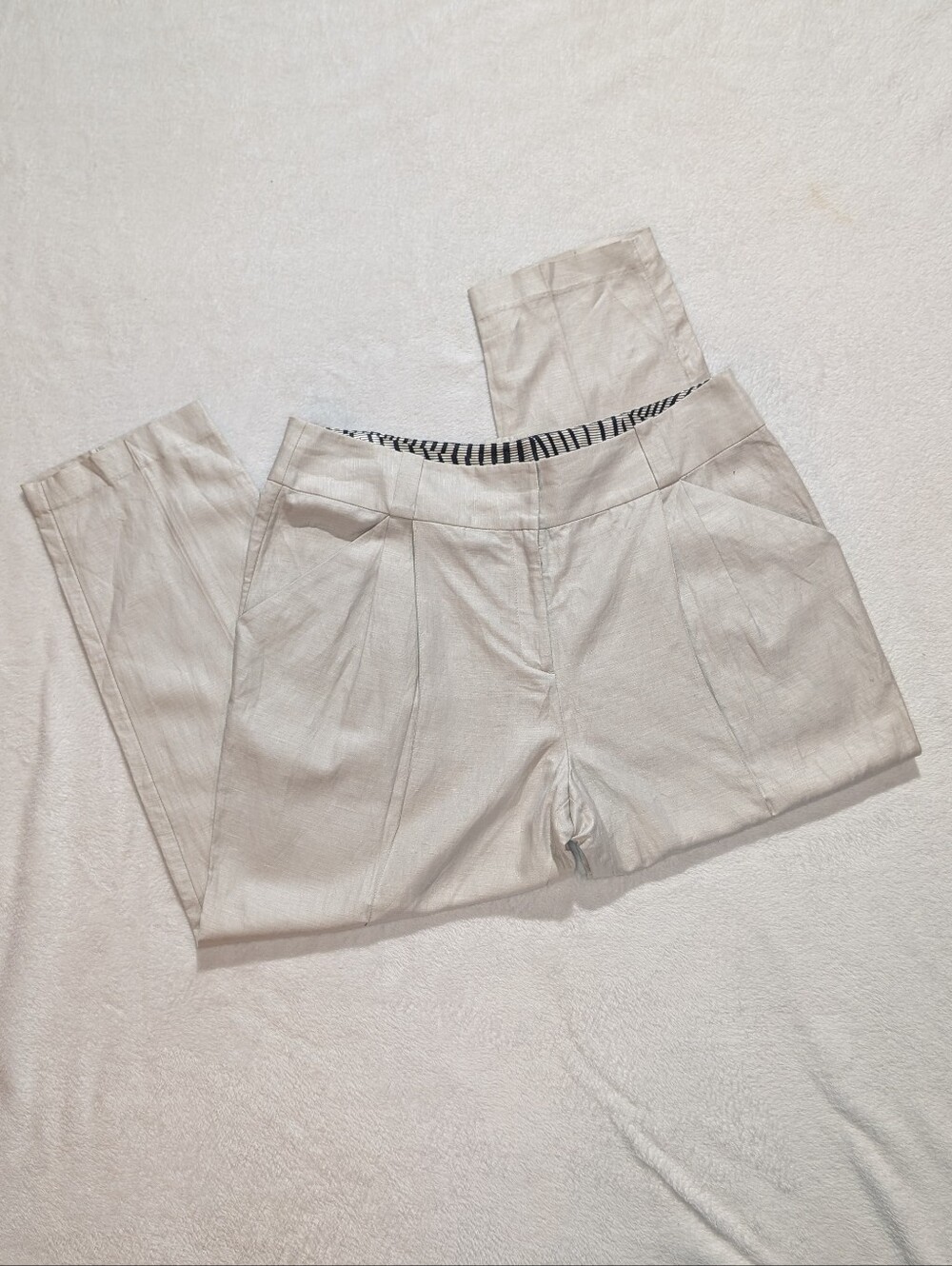 Ted Baker London Linen Blend Cropped Trousers